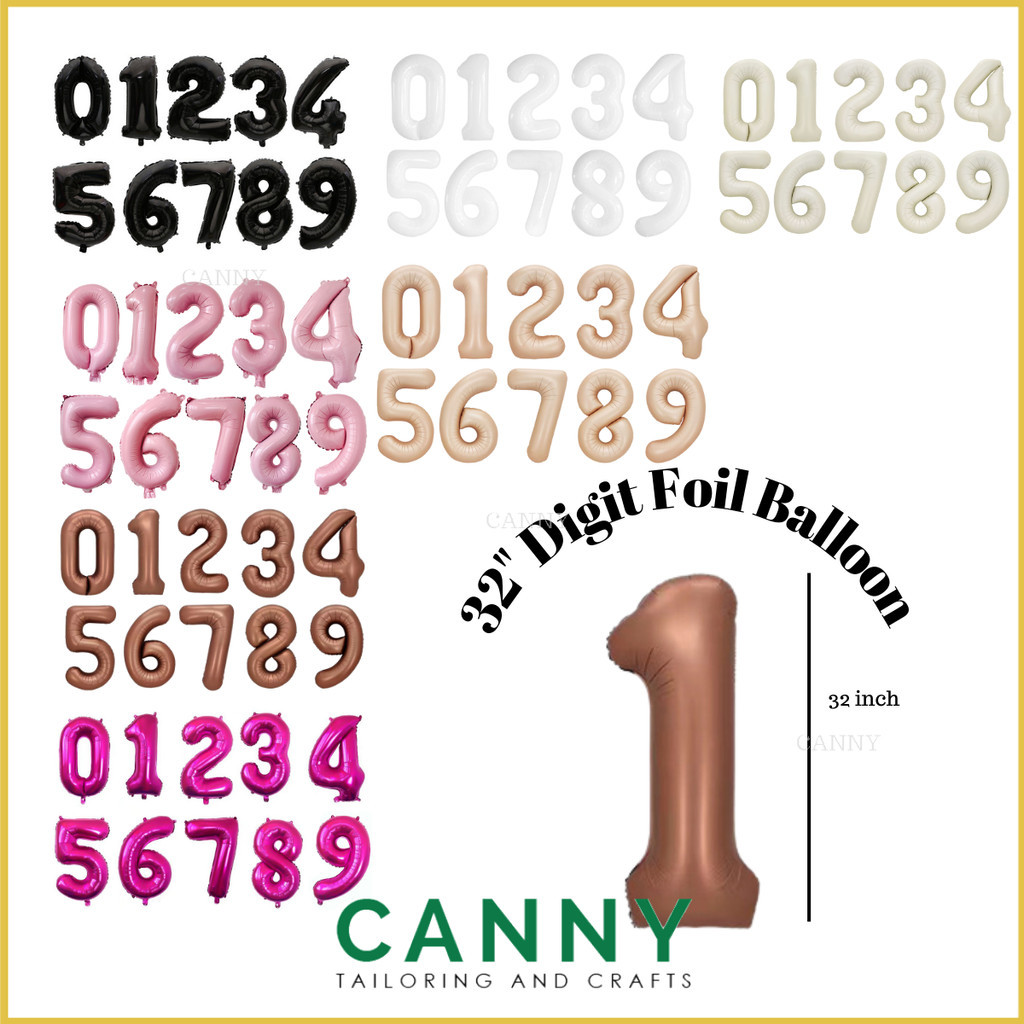 Pcs Ins Inch Digit Balloon Nude Colour Digit Balloon Matte Colour Big Size Digit Balloon