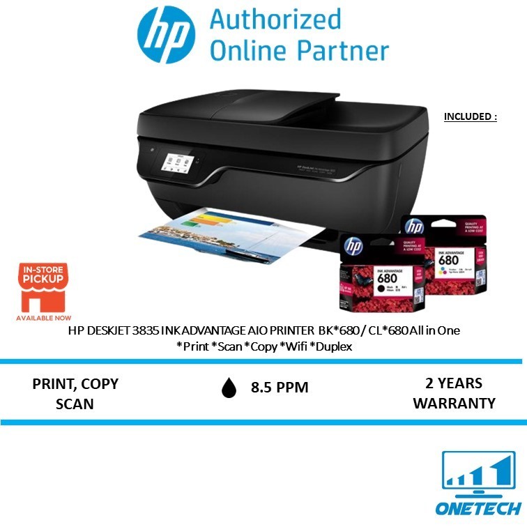 Hp Deskjet Ink Advantage All In One Print Scan Copy Wifi Fax