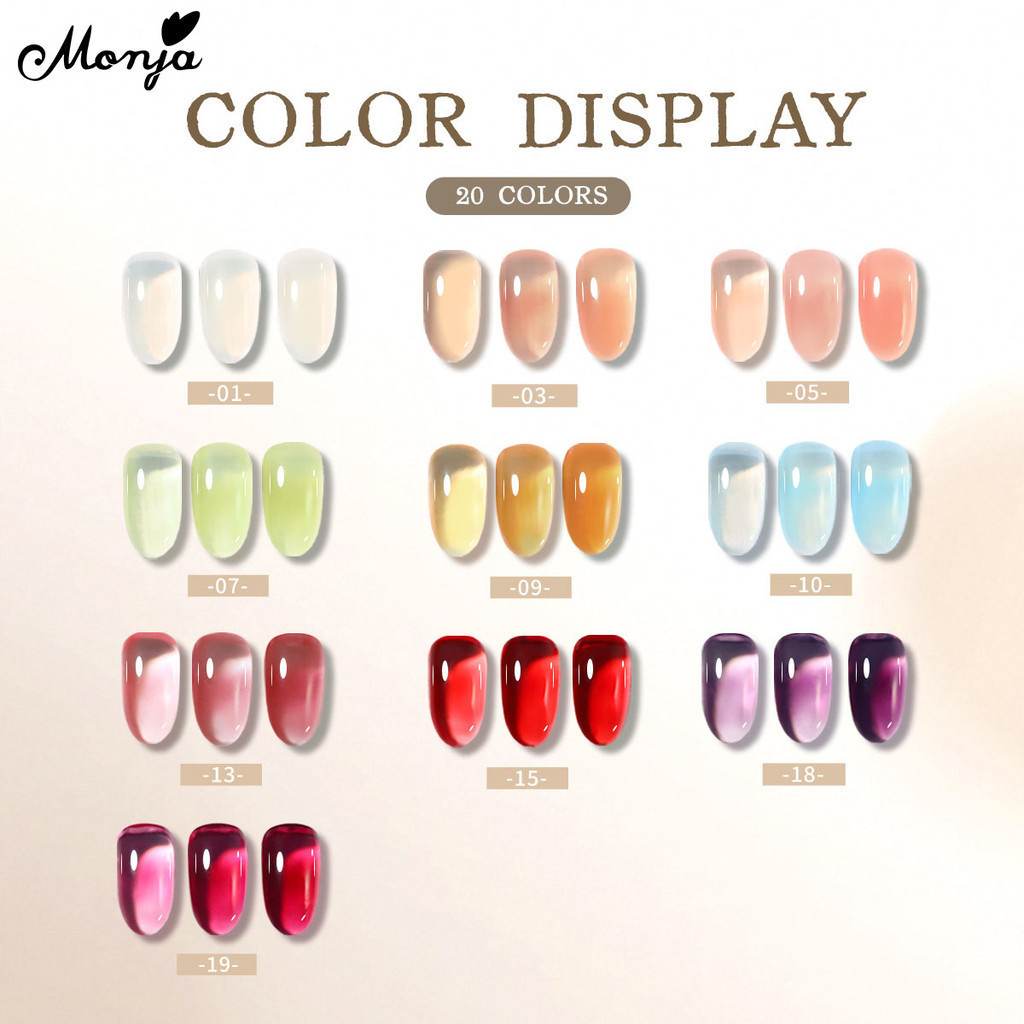Monja Ml Jelly Nail Gel Polish Colors Ice Translucent Gel Nude