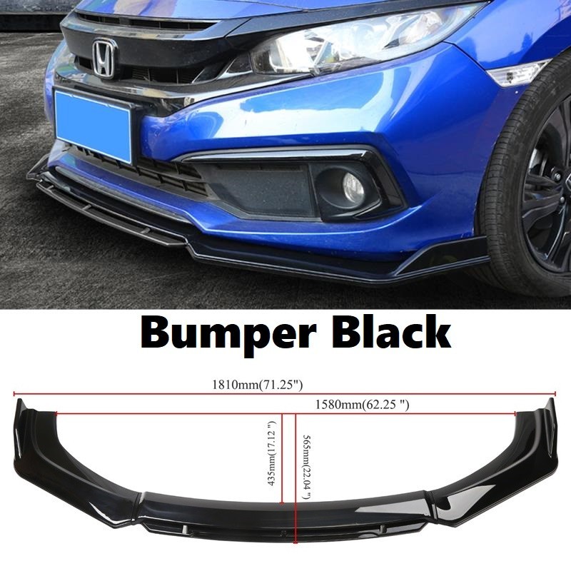 Car Universal Front Bumper Diffuser Lip Wrap Angle Splitters More Car