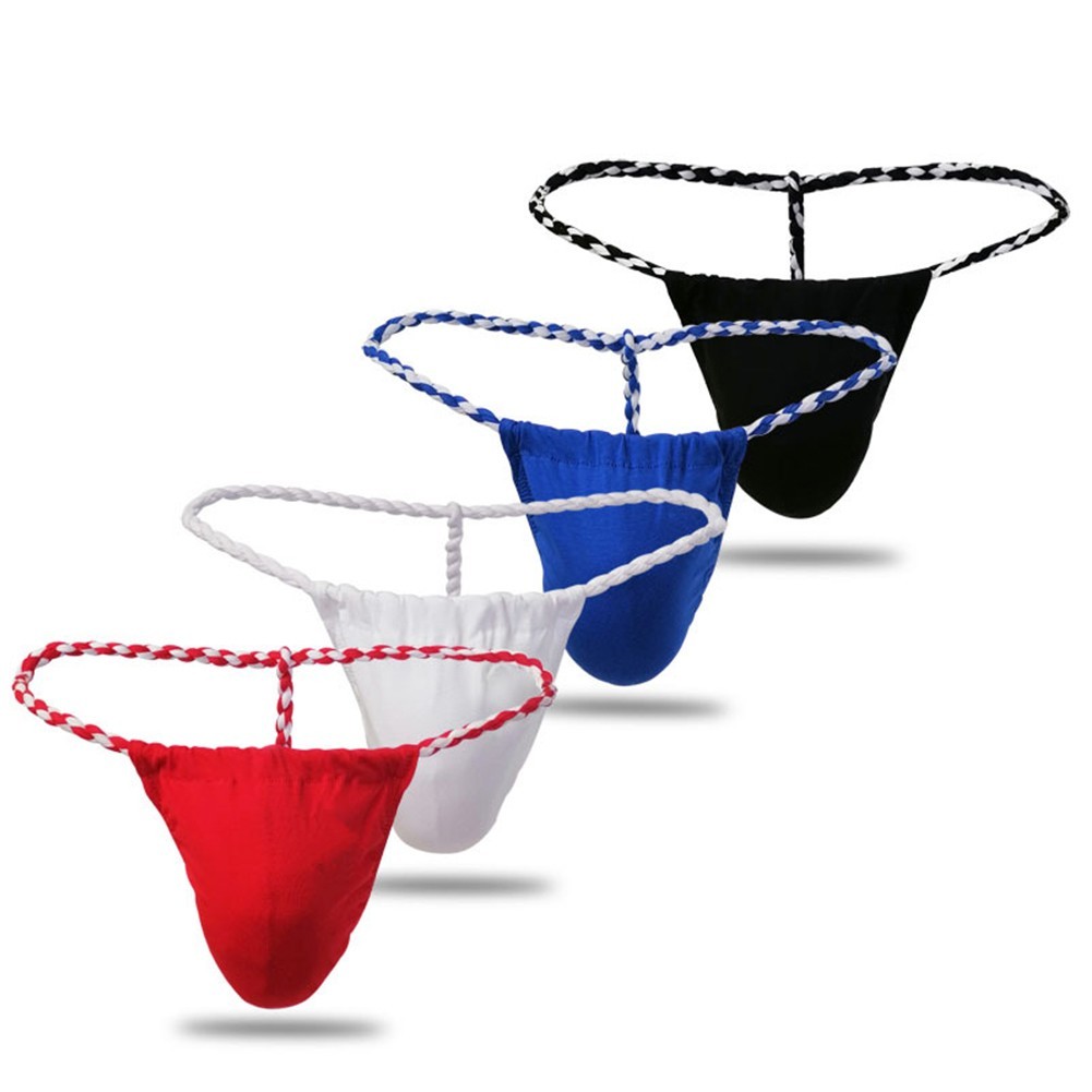 Fstylefang Sexy Men T Back G String Paper RopeThong Bikini Underwear