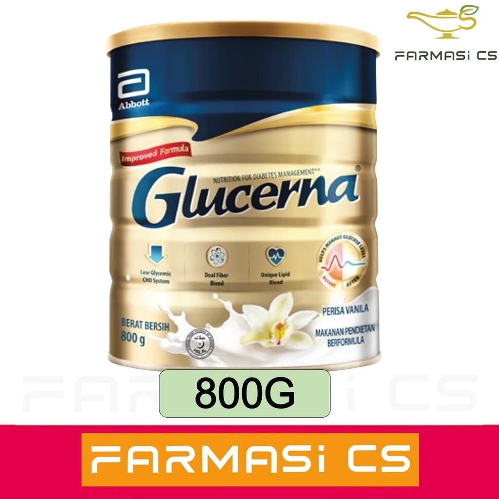 Abbott Glucerna Vanilla Flavour 800g EXP 09 2025 Improved Formula