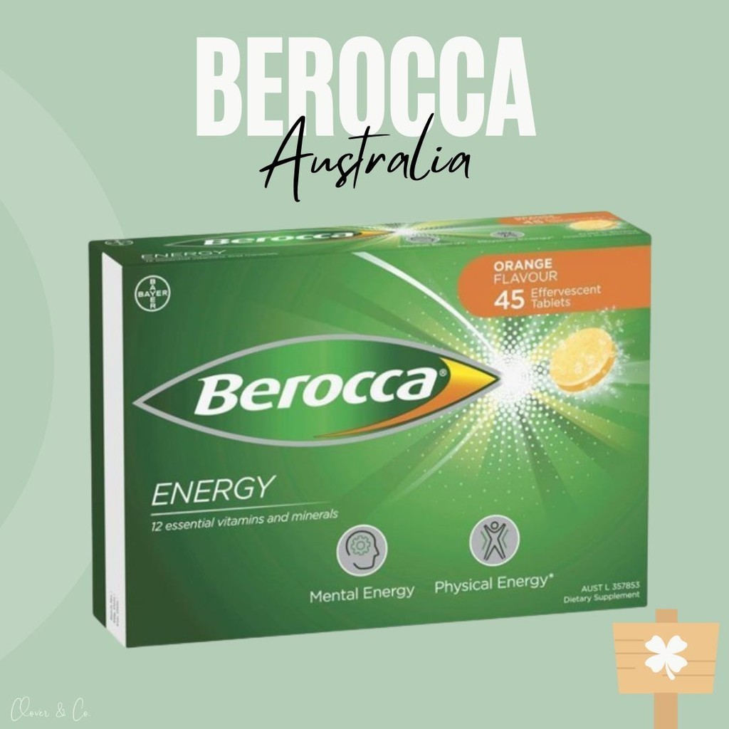 New Berocca Australia Vitamin C Vitamin B Zinc Effervescent