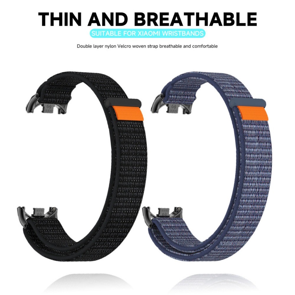 Nylon Breathable Strap For Xiaomi Mi Band Wristband Bracelet Metal