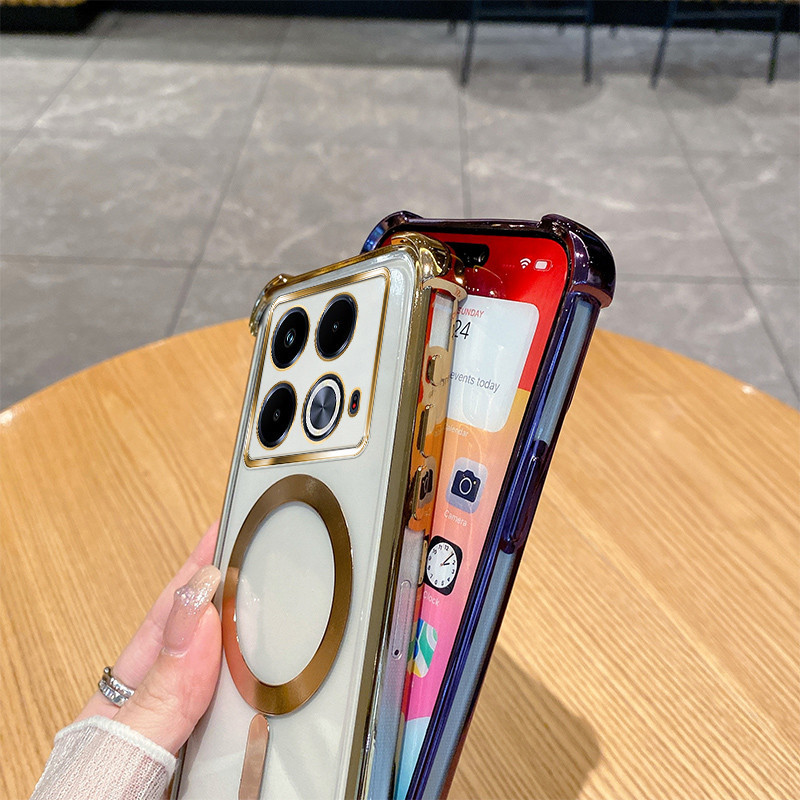 Transparent Silicone Magnetic Case For Infinix Note 30 40 Pro Plus Hot