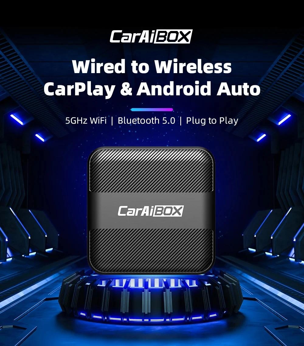 CarAIBOX 2in1 Wireless CarPlay Adapter Wireless Android Auto Dongle Box