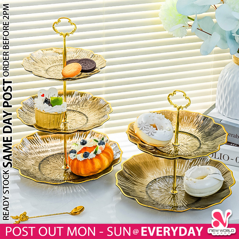 Petal Shape Dessert Tray Multi Tier High Tea Stand Cake