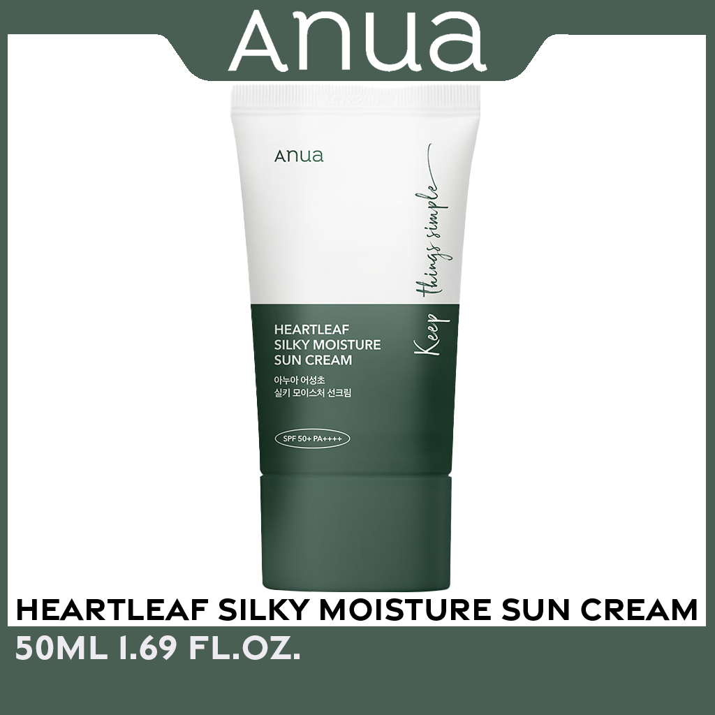 Anua Heartleaf Silky Moisture Sun Cream 50ml SPF 50 PA Shopee