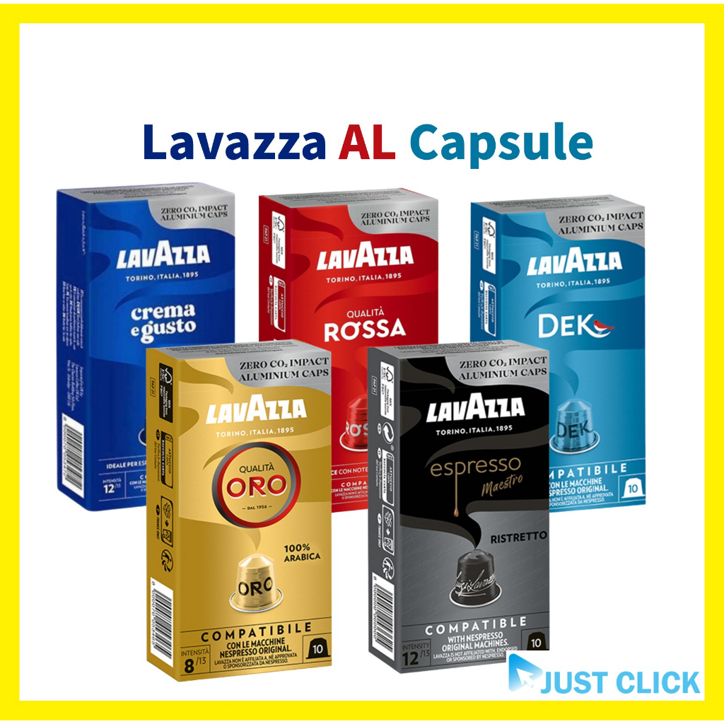 Lavazza Nespresso Compatible Coffee Capsules Aluminium All Types 10