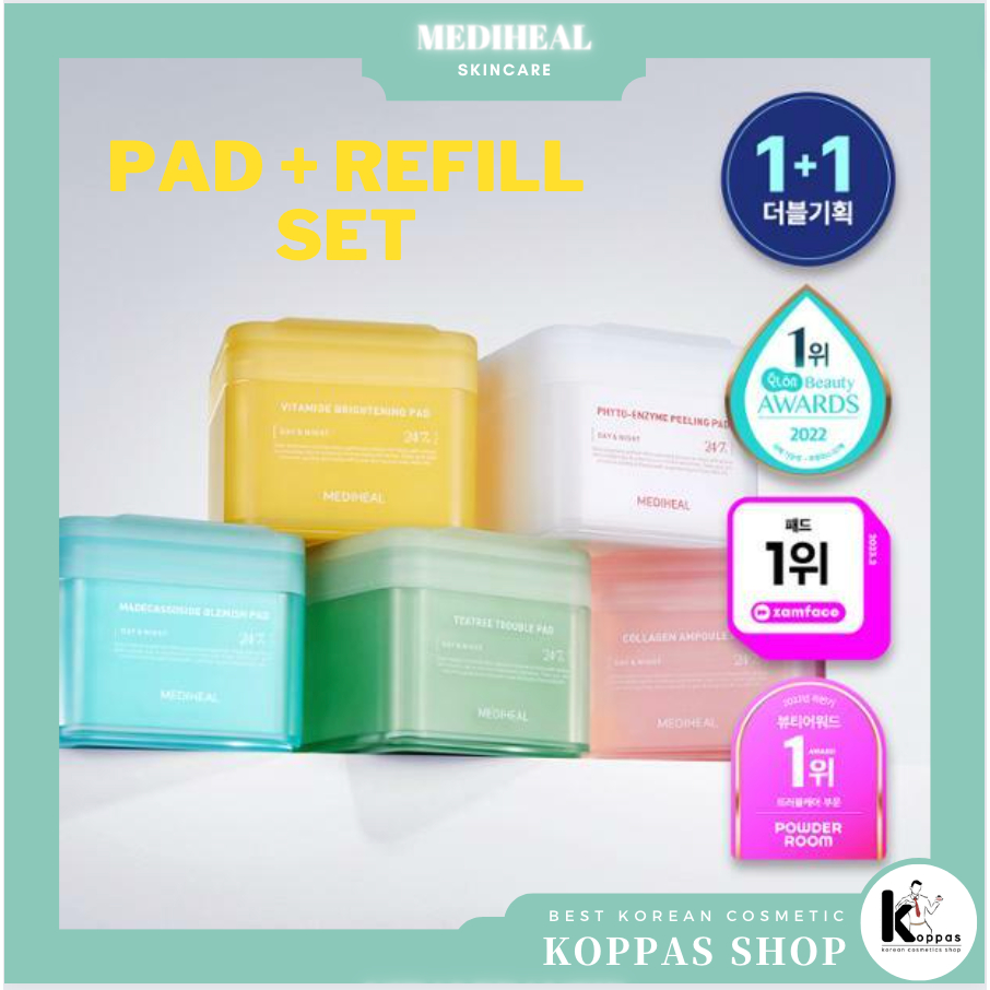 MEDIHEAL 2023 PAD 100 100 Refill Watermide Toner Pad Teatree