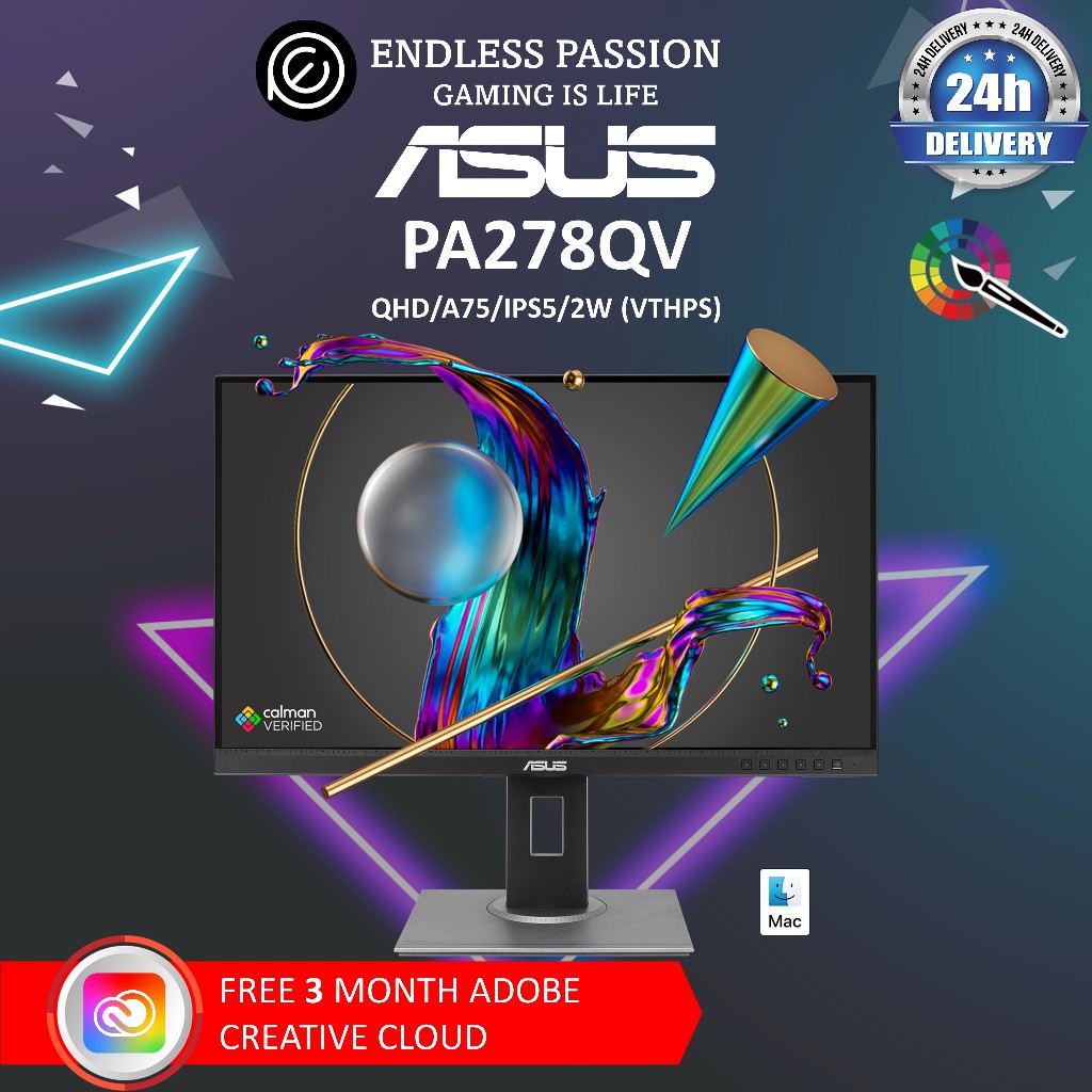 Asus Proart Display Pa Qv Professional Monitor Shopee Malaysia