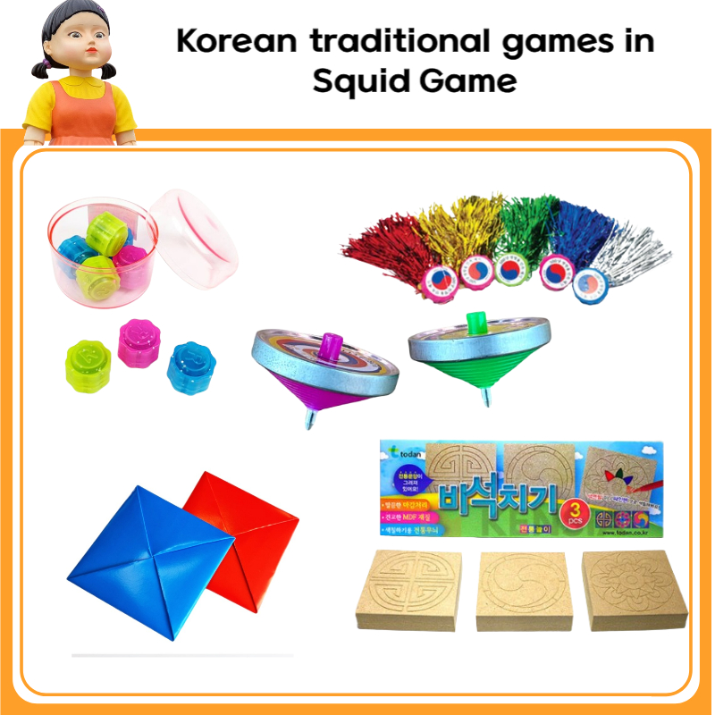 Squid Game Korean Traditional Game Gonggi Konggi Gonggi Jegichagi