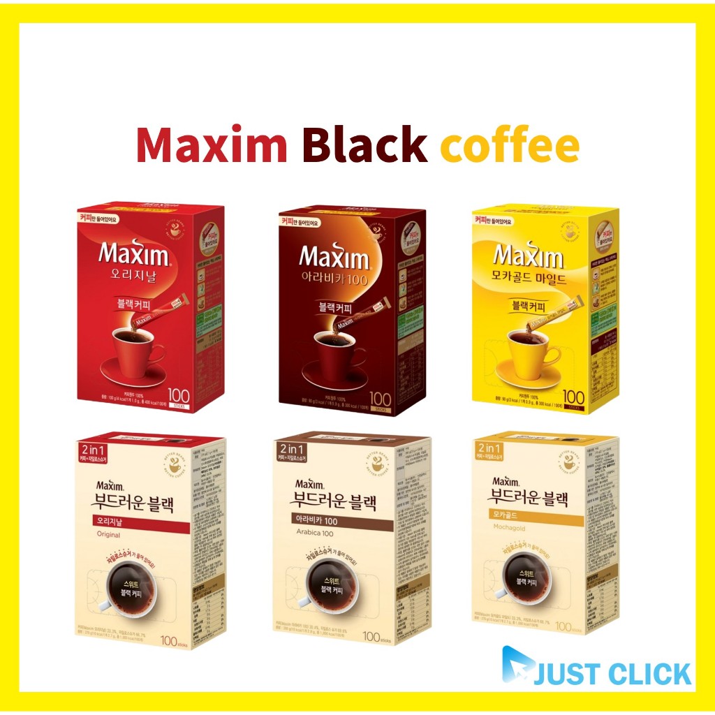 Maxim Black Instant Korea Korean Coffee Type Original Arabica Mocha