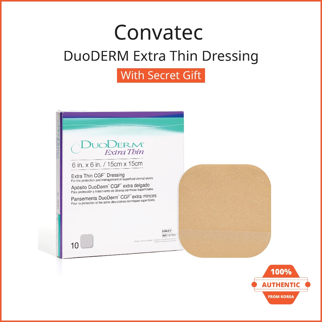 Convatec DuoDERM Extra Thin Dressing 15 X 15 Cm 10 X 10 Cm 5 X 10