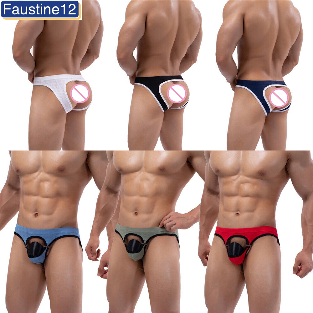 Futnmens Sexy Open Front Hole G String Thong Briefs Underwear Lingerie Underpants Shopee