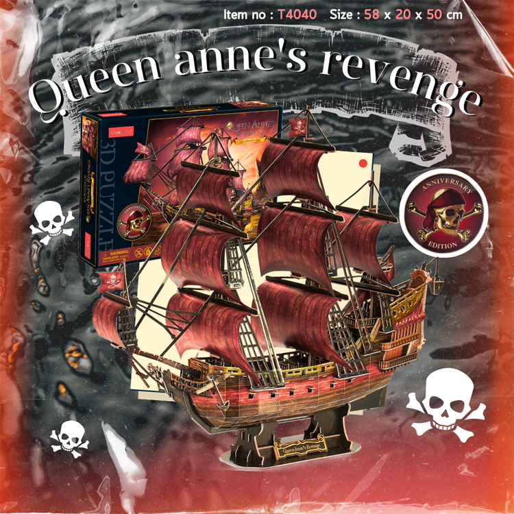 D Puzzle Special Edition Pirate Ship Queen Anne S Revenge Anniversary