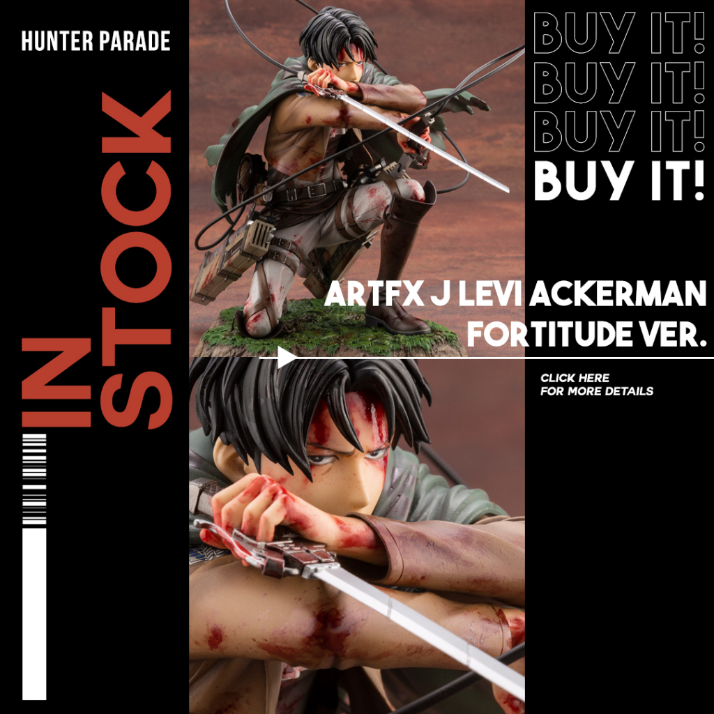 Artfx J Levi Ackerman Fortitude Ver Revalue Figure Shopee Malaysia