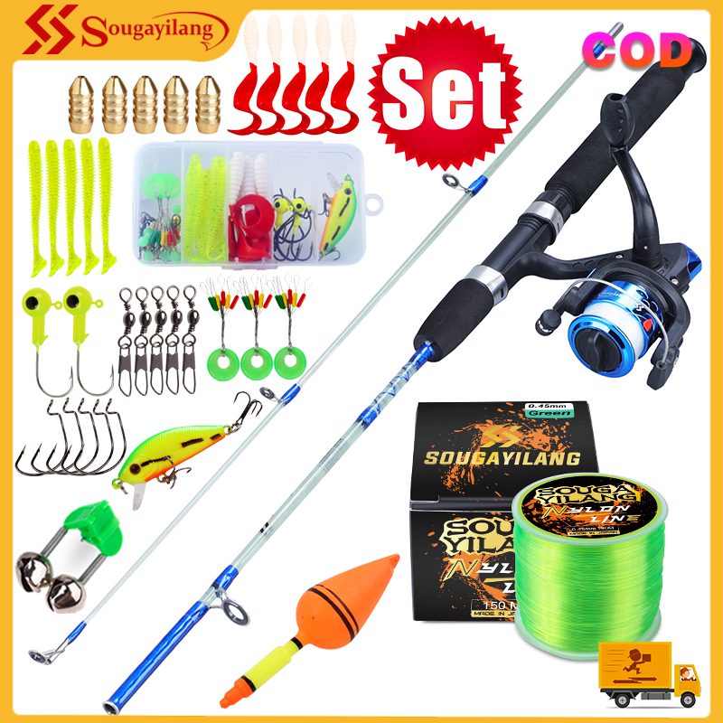 Sougayilang Fishing Rod And Reel Combo Set Full M Travel Rod With