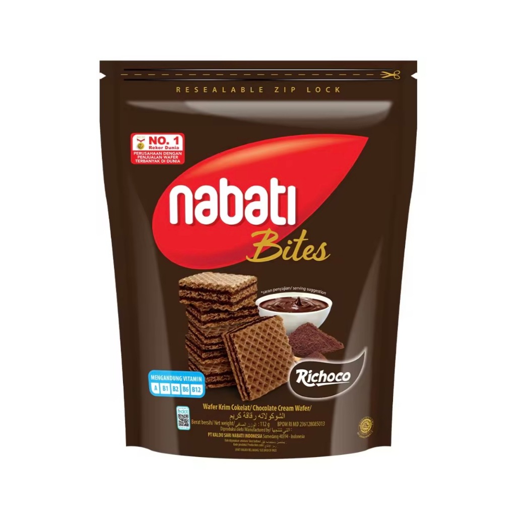 Nabati Bites Wafer With Chocolate Flavoured Cream Napati Richoco G