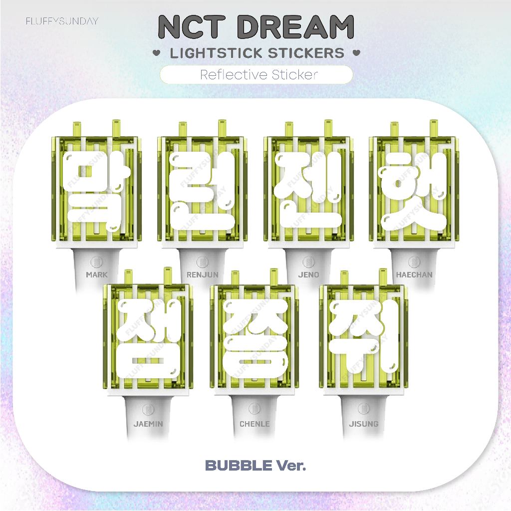 NCT DREAM Bubble Lightstick Sticker Ver Reflective Shopee Malaysia