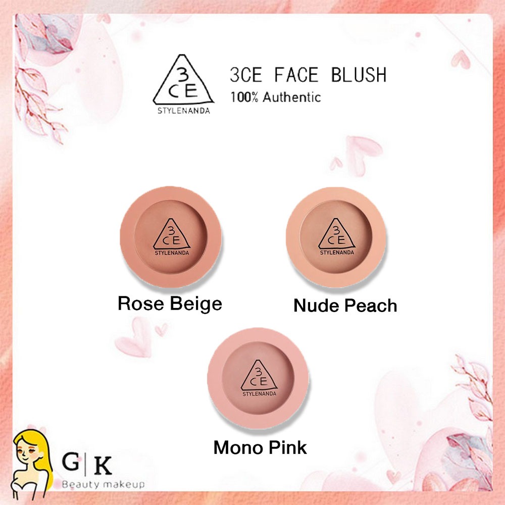 CE Mood Recipe Face Blush G Mono Pink Nude Peach Rose Beige Shopee