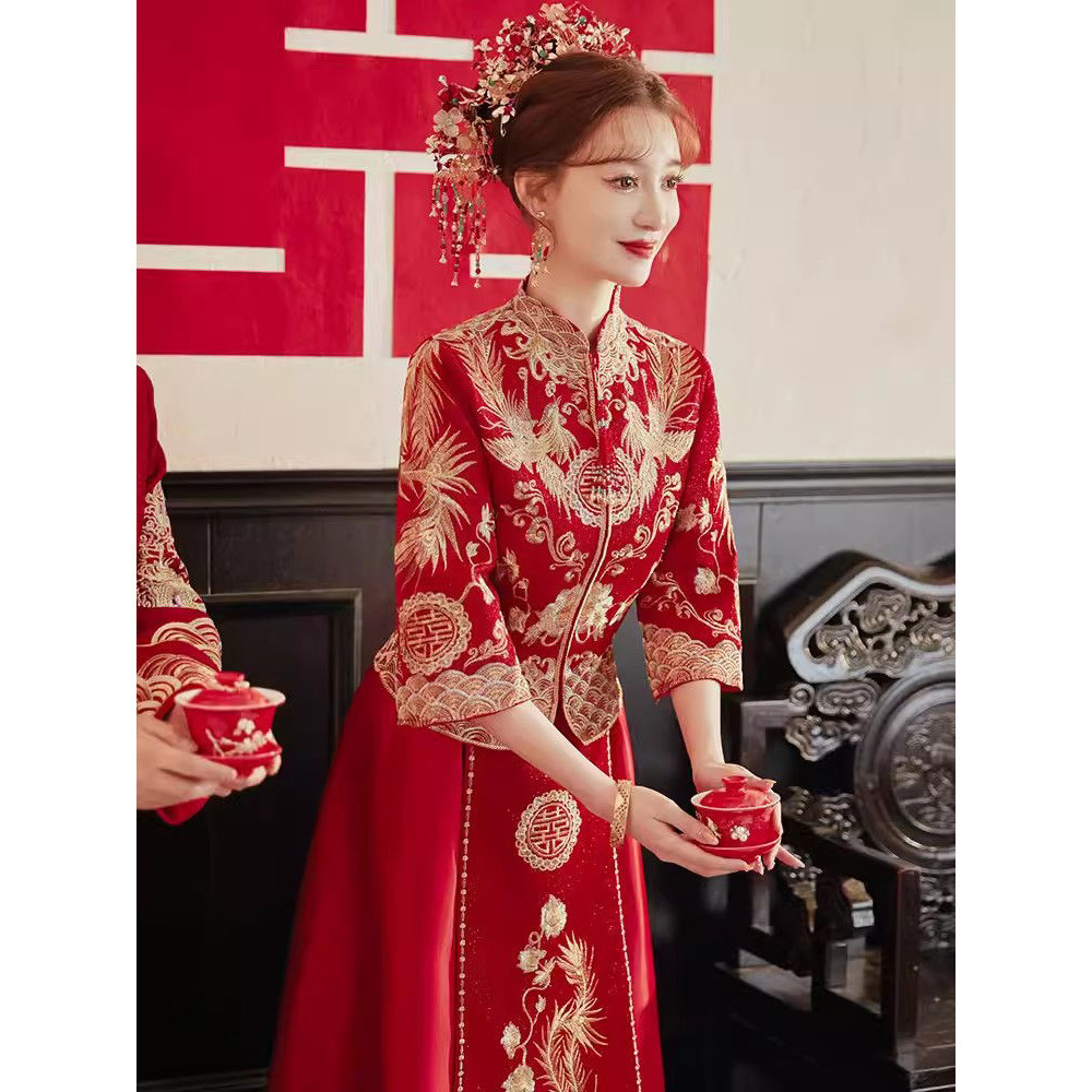 Xiuhe Clothing Bride Chinese Wedding And Toast Clothing Small