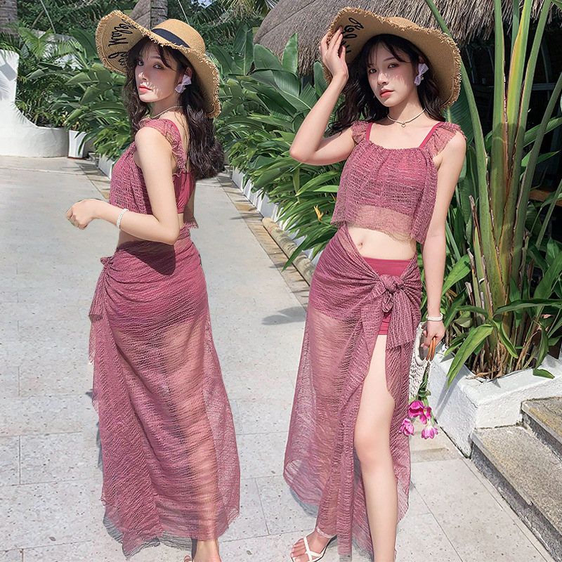 Bikini 3 Piece Beach Swimsuit Set With Wrap Outstanding Sexy Style