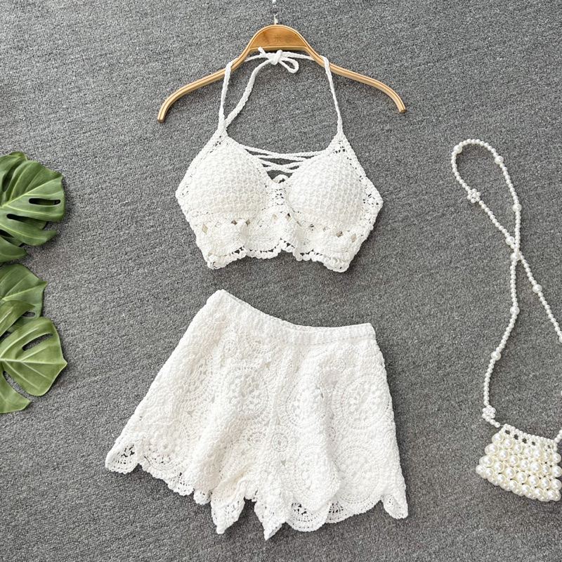 63 Set Lace Bikini Swimsuit 2 Piece As Pictured Shopee Malaysia