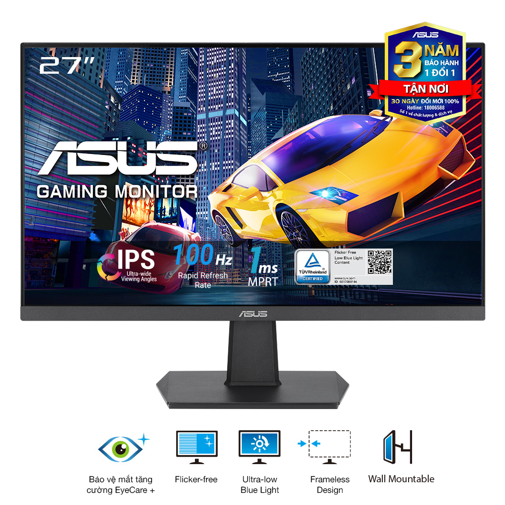 Asus Va Ehf Ips Ms Mprt Hz Screen With Thin Border Protect