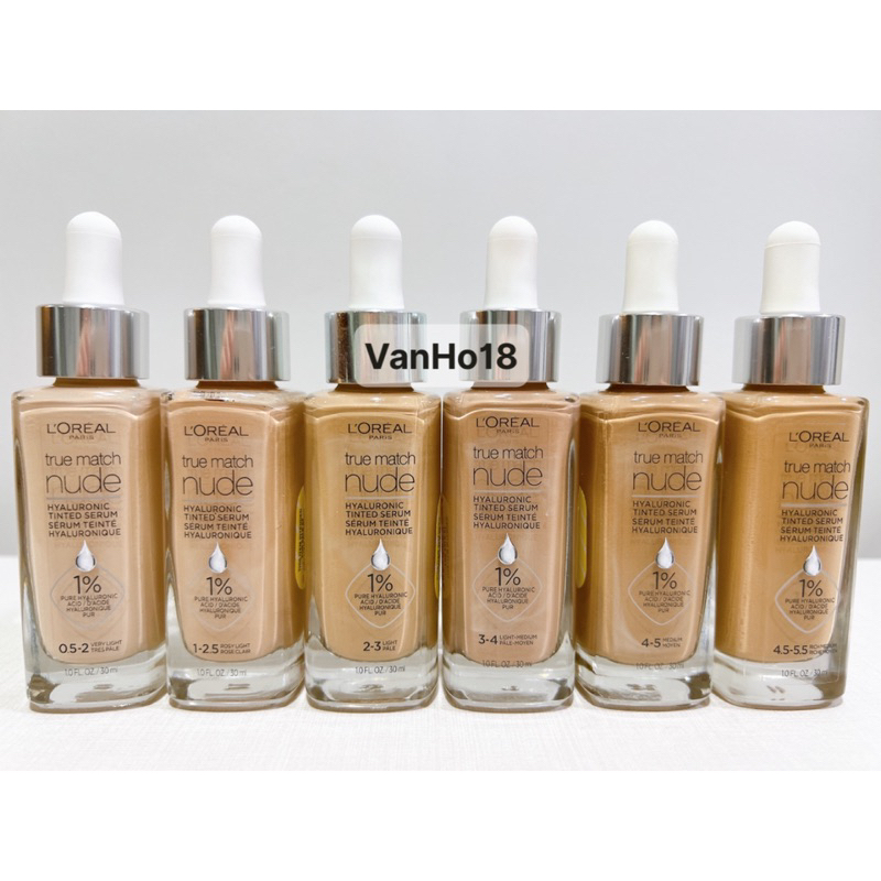 Foundation 1 Hyaluronic Acid Serum Loreal True Match Nude 1