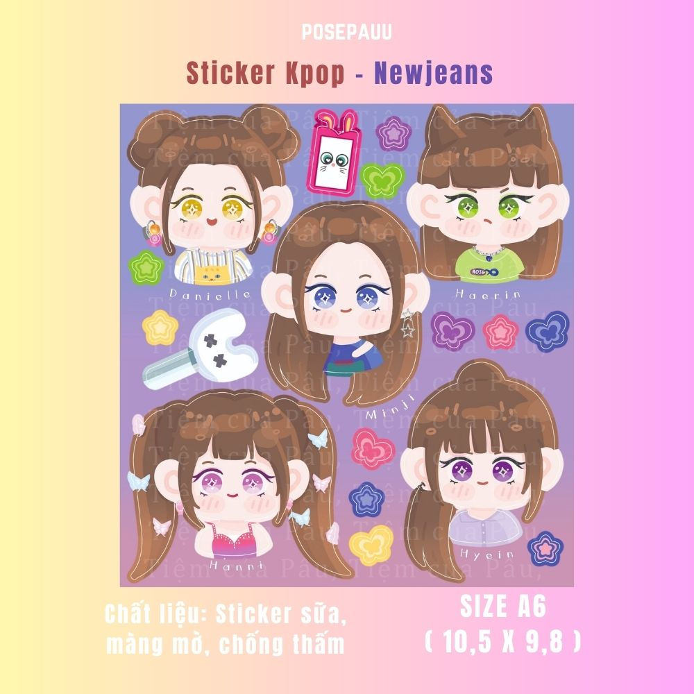 Sticker Self Designed Kpop Theme Newjeans Minji Hanni Hyein