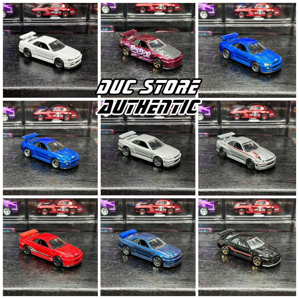 Ducstore Hot Wheels Nissan Skyline GT R R34 Loose Model Car Case 12