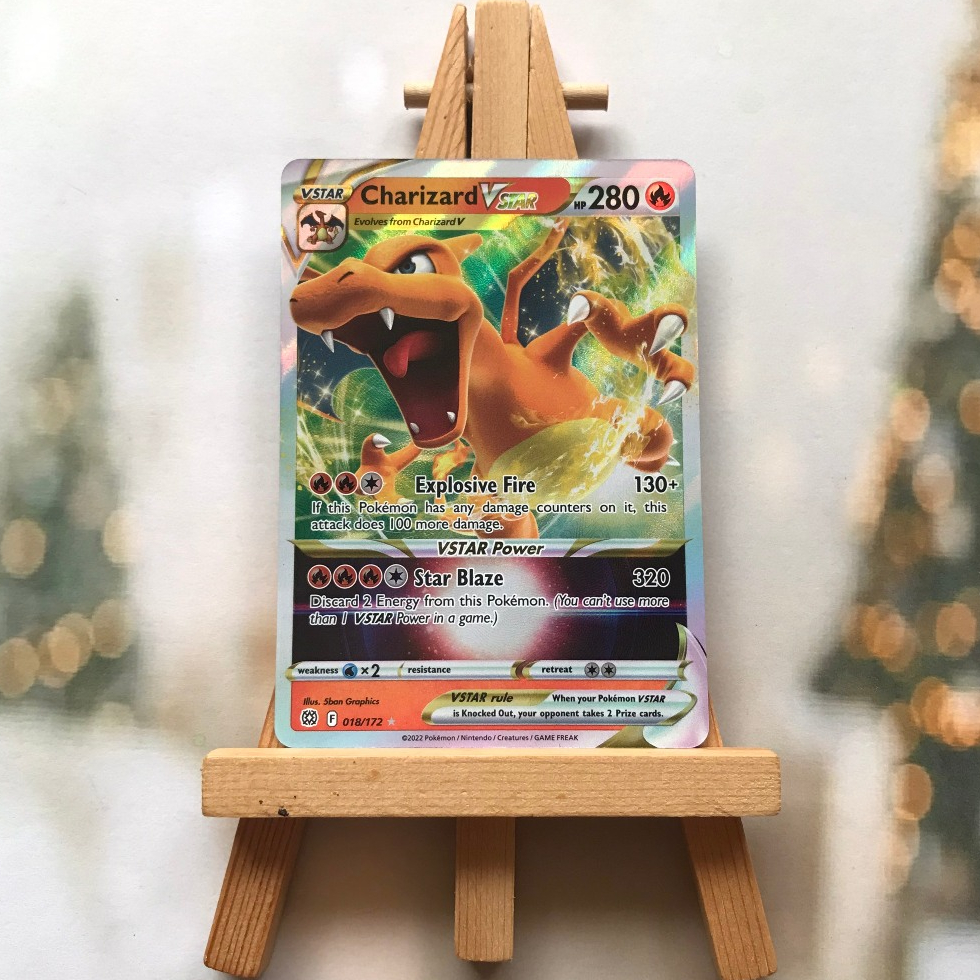 Pokemon Charizard VSTAR 018 172 Genuine English Ultra Rare Odd Card