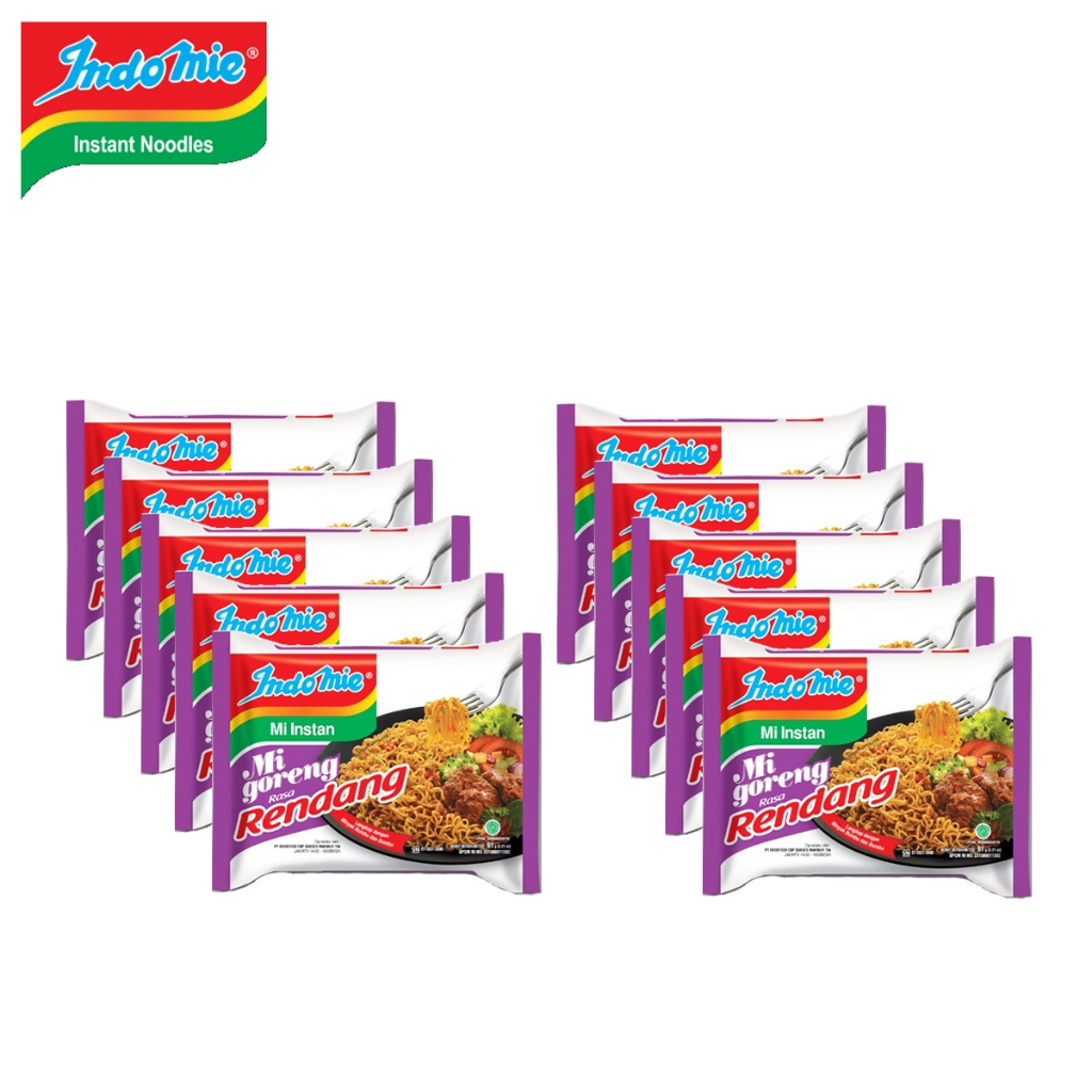 Combo Packs Of Mi Goreng Rasa Rendang Indomie Spicy Beef Flavor