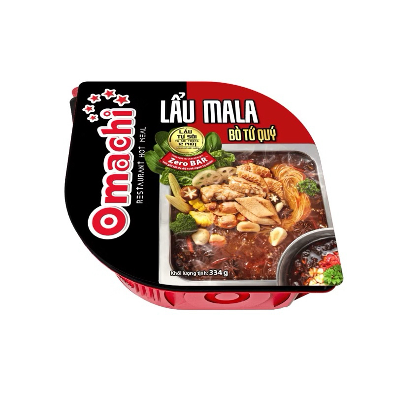 Omachi Self Boiling Hot Pot Mala Four Quarter Beef Hot Pot Box X 334gr Shopee Malaysia