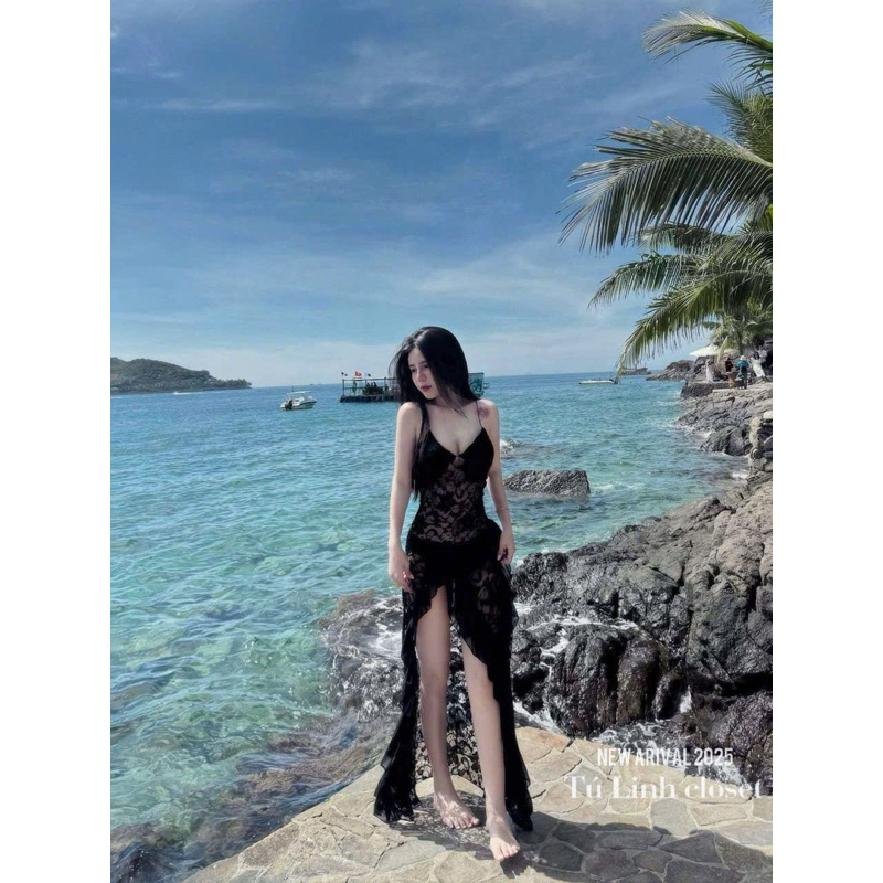 Long Lace Bikini Dress Set With Sexy Panties Shopee Malaysia