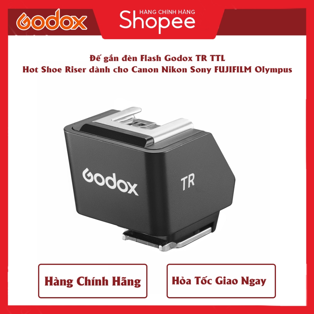 Godox TR TTL Hot Shoe Riser And Godox FS R Flash Mount For Canon Nikon