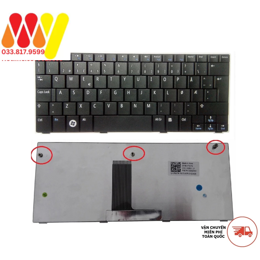 Dell Inspiron Mini 10 10v 1010 1011 PP19S Laptop Keyboard Shopee Malaysia