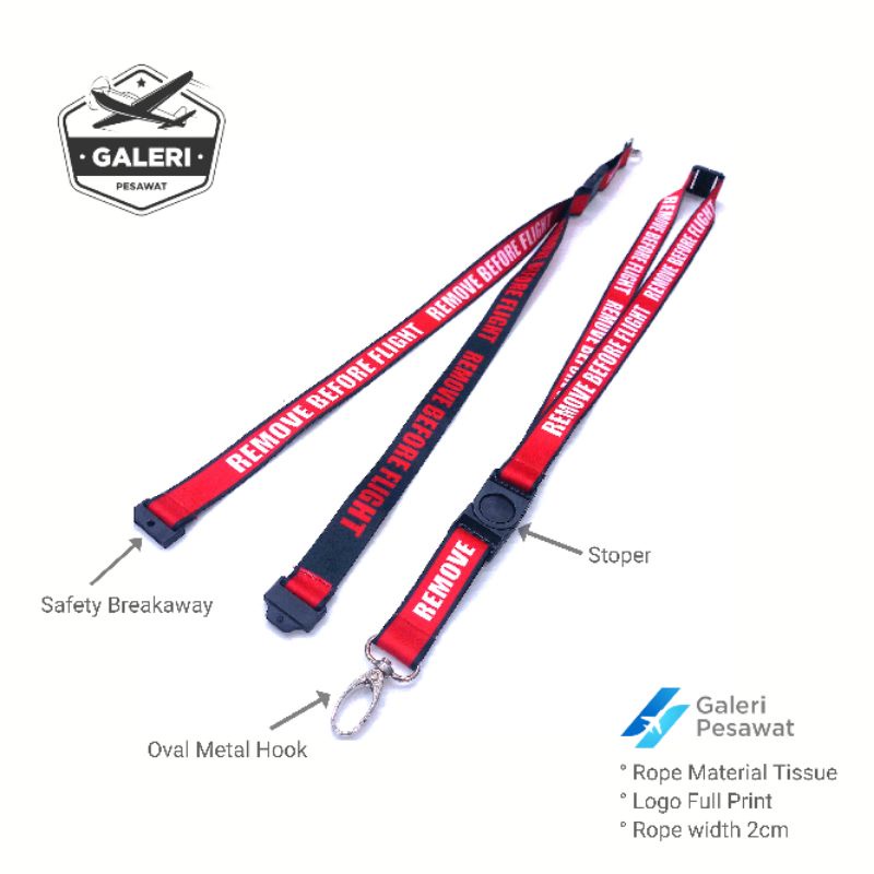 GANTUNGAN Lanyard/TALI ID Card Holder REMOVE BEFORE FLIGHT | Shopee ...