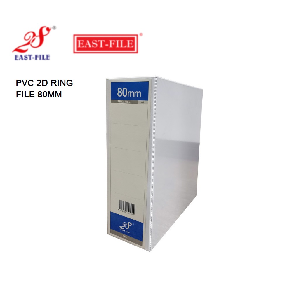 East File F1 PVC 2D Ring File 80mm A4 - White | Shopee Malaysia