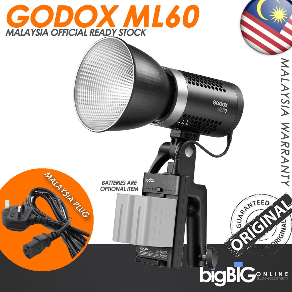 Godox ML60 & ML60 Bi Outdoor LED Light Kit With Softbox and Batteries for Videography (Godox