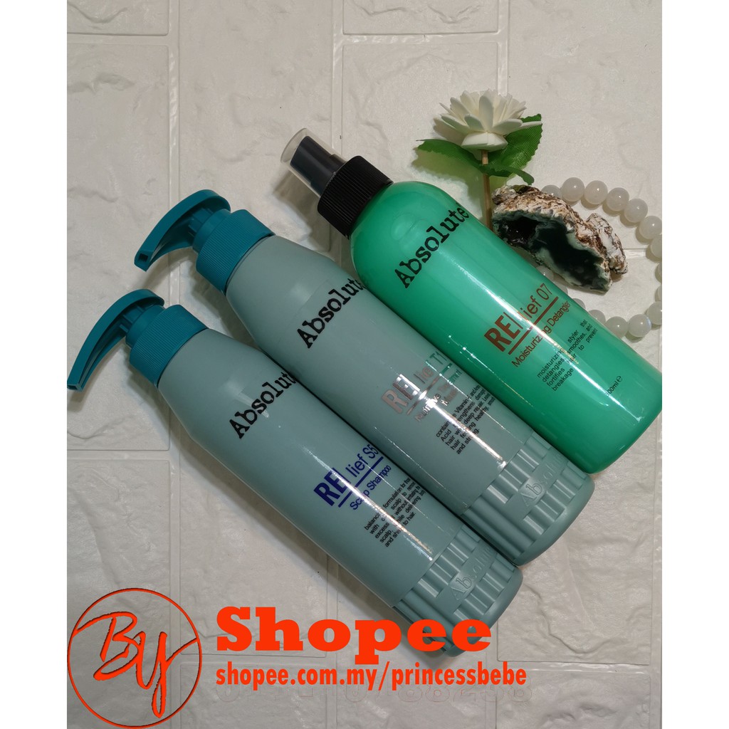 ABSOLUTE RELIEF S5 SCALP SHAMPOO + ABSOLUTE RELIEF T1 NUTRITIVE ...
