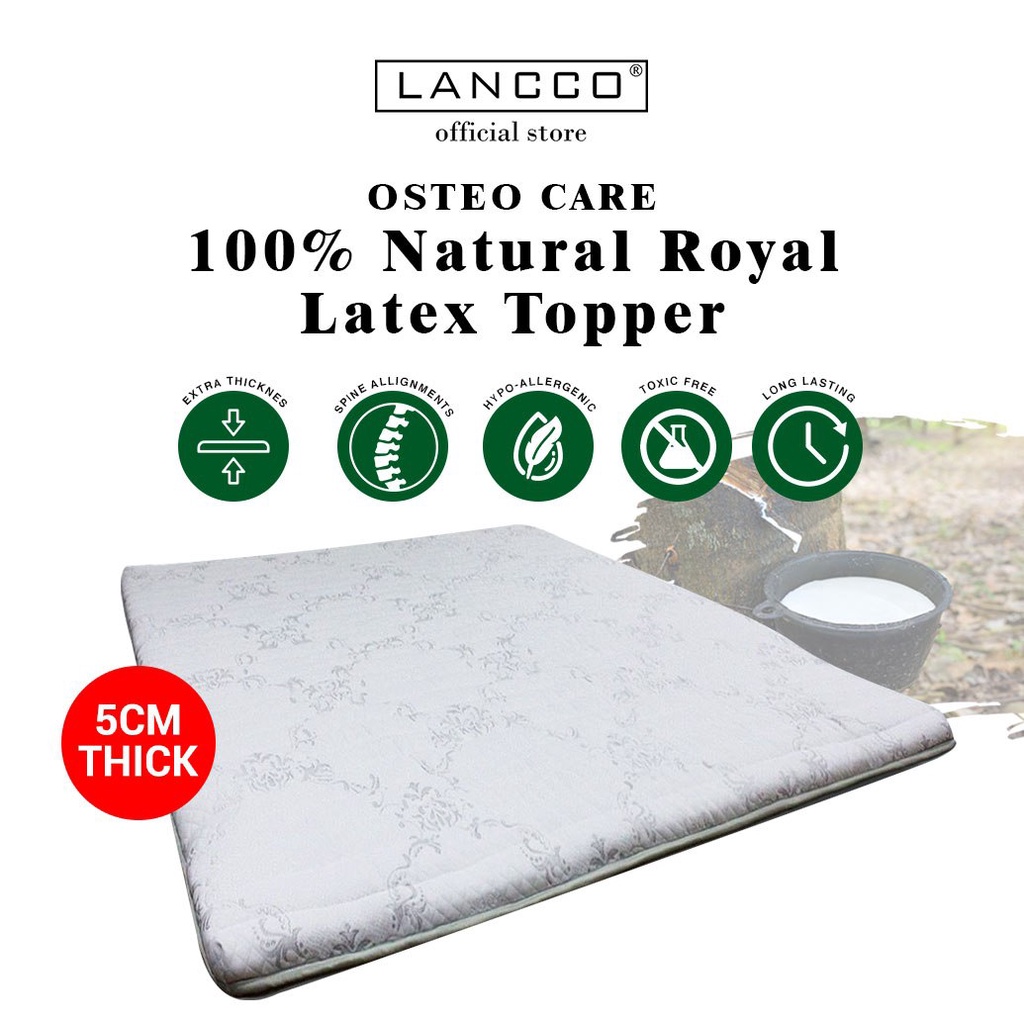 pelapis tilam Latex Topper Natural Latex Royal Mattress Topper With ...