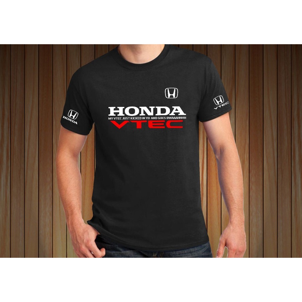 T Shirt Honda VTEC Just Kicked In Yo 100 Cotton Roundneck Lengan Pendek Short Sleeve T Shirt Baju Men Ladies Woman Shopee Malaysia