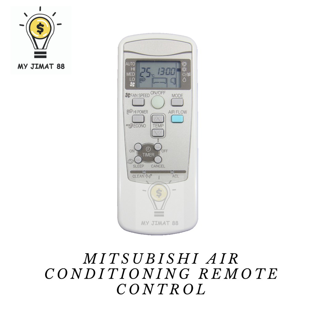 MITSUBISHI AIR CONDITIONING REMOTE CONTROL RKX502A001B/RKX502A001P ...