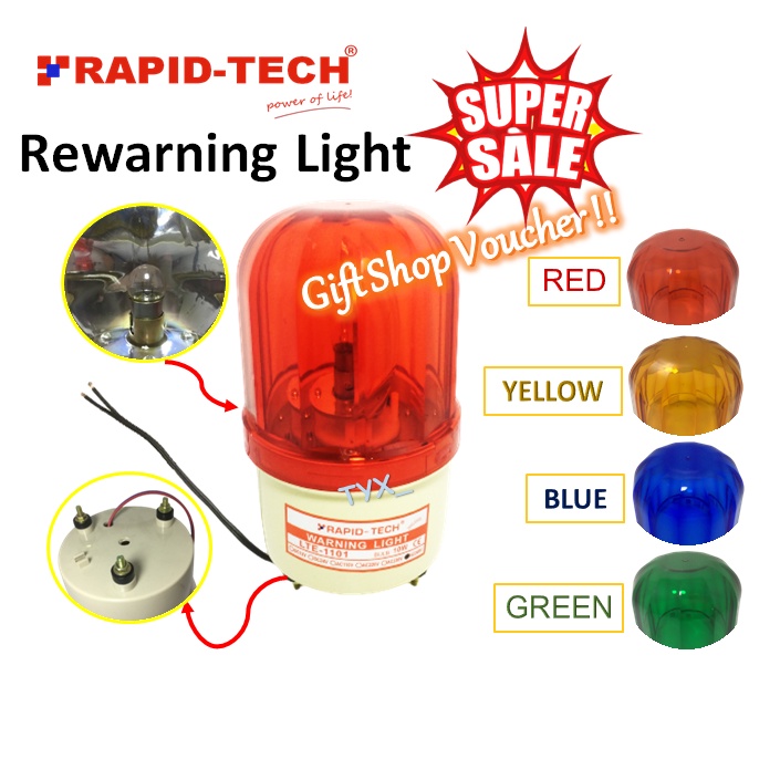 [ Super Sale !! ] LTE-1101 Car Revolving Warning Light Traffic Round ...