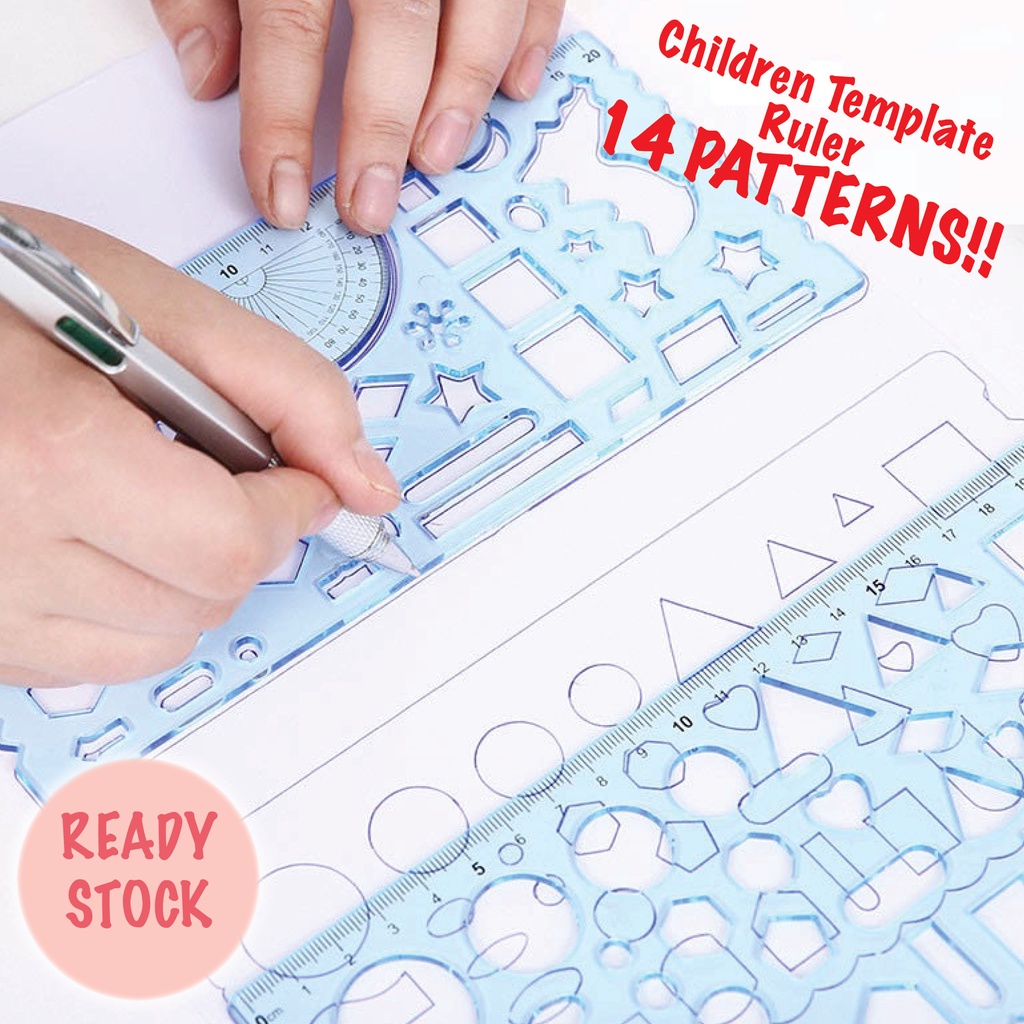 🔥CLEARANCE🔥Educational DRAWING TEMPLATE FOR KIDS/JOURNALING Ruler 14 ...