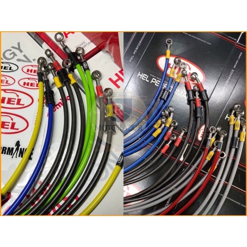 HEL BRAKE HOSE ORIGINAL FOR Y15/RS150/LC135/NVX155/R25/NINJA250/MT09 ...