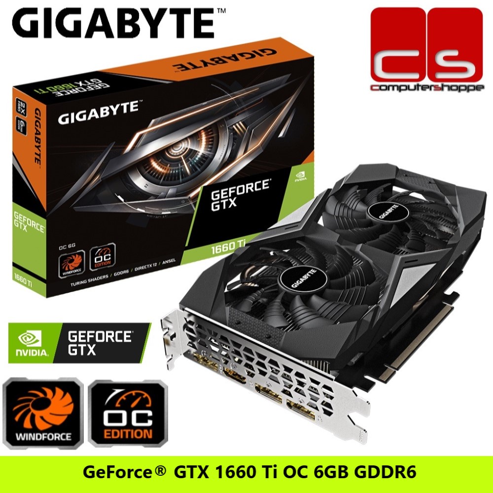 Gigabyte GeForce GTX1660TI WINDFORCE OC 6GB GDDR6 | Shopee Malaysia