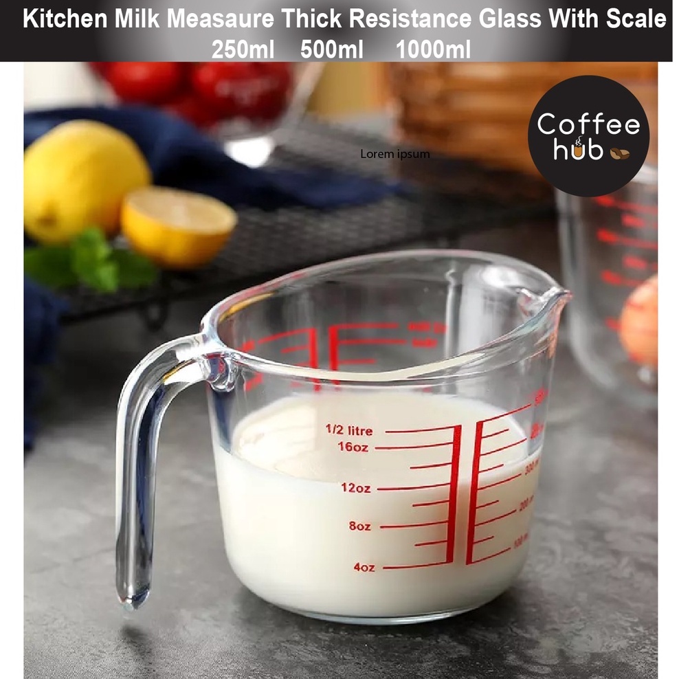 Glass Measuring Cup with Scale High Temperature Resistant